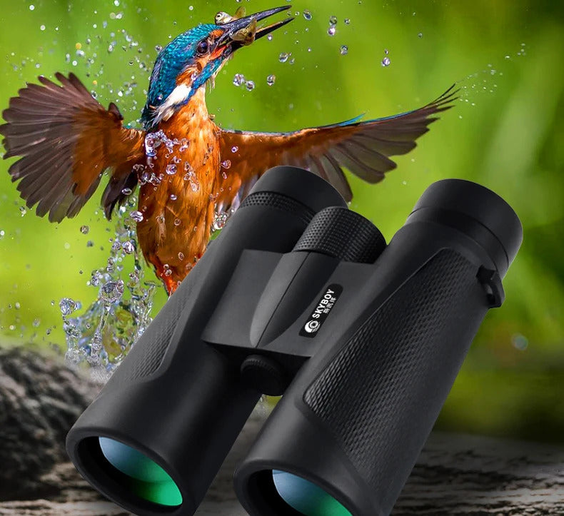 Powerful Telescope 12X42 Professional Binoculars Low Light BAK4-Prism Long Range Waterproof Military Hunting Camping Equipment
