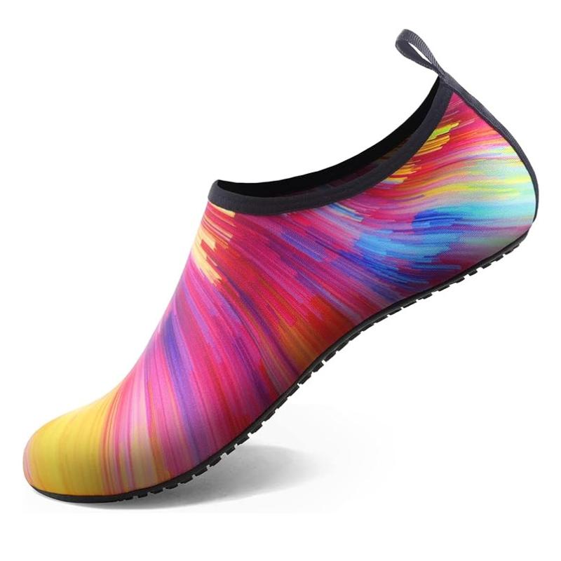 Quick-Dry Water Shoes for Women & Men - Aqua Socks Barefoot Swim Beach Yoga Exercise Pool Camping Gift with Breathable Elastic Fabric and Anti-Slip Sole Watershoes