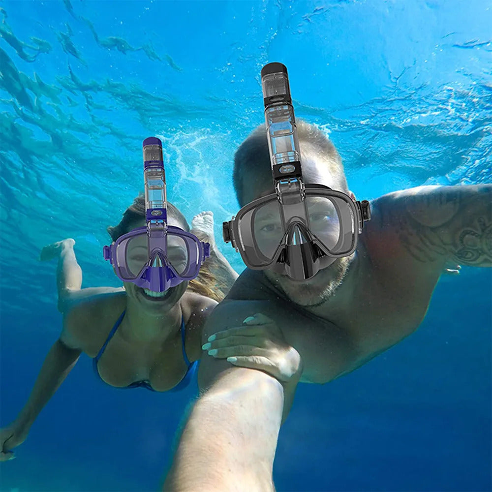 Underwater Snorkeling Half face Face Children Swimming Mask Set Scuba Diving Respirator Masks Anti Fog Safe Breathing for Adult