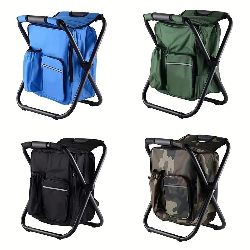Foldable Camping Chair Backpack, Multifunctional Travel & Fishing Equipment, Outdoor Camping Furniture for Hiking, Beach & Hunting