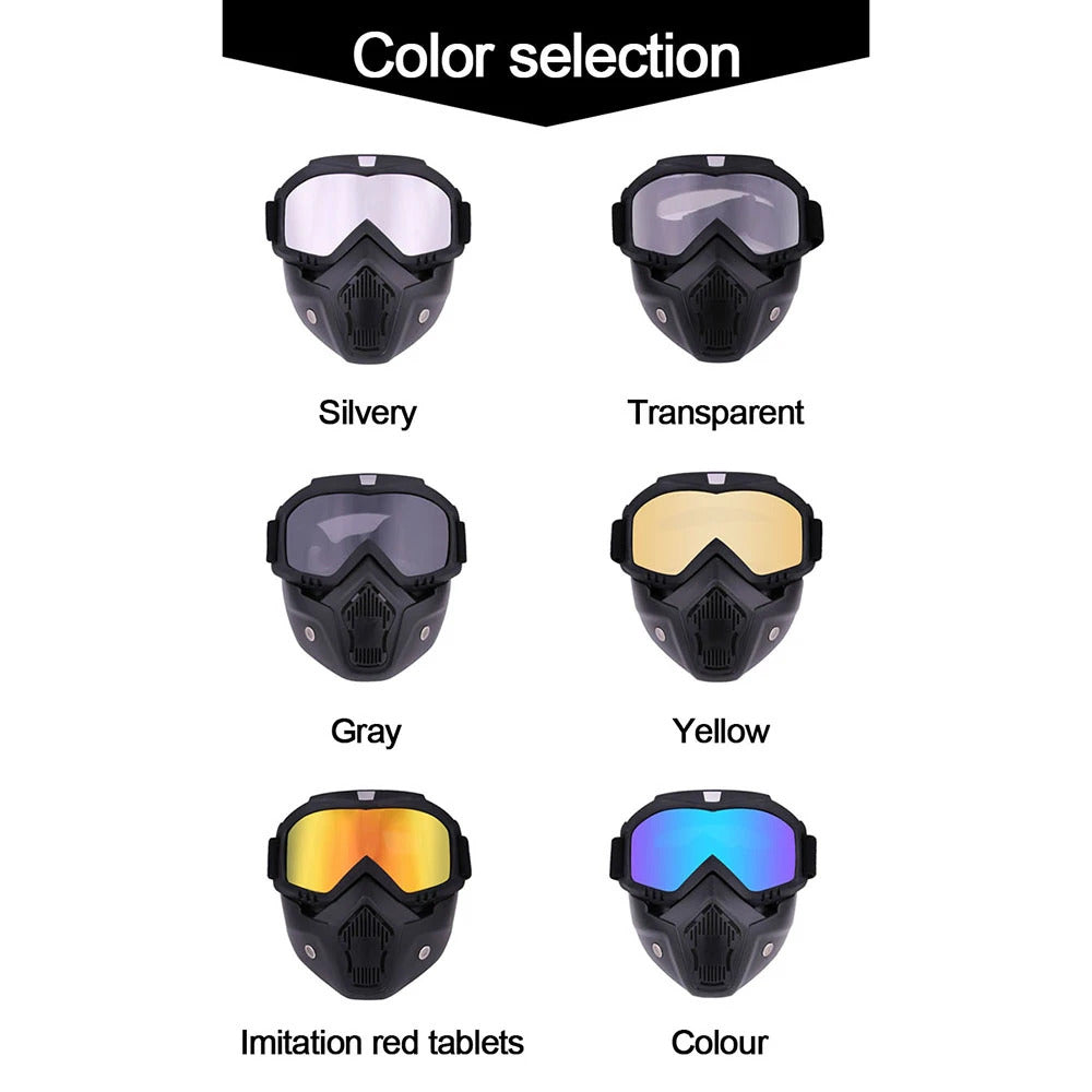 Outdoor Sport Windproof Mask Goggle HD Cycling Glasses Snowboard Eyewear Riding Motocross Summer UV Protection Sunglasses