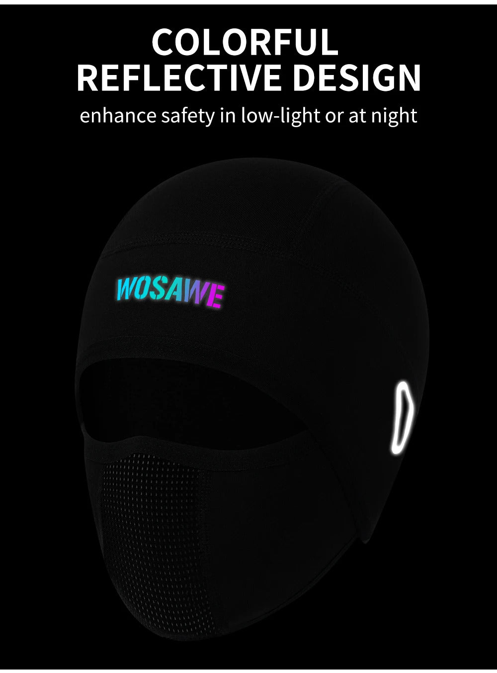 WOSAWE Sports Helmet Liner Ice Silk Hat Breathable Windproof Sports Balaclava Summer Headwear Motorcross Face Mask Cycling Cap