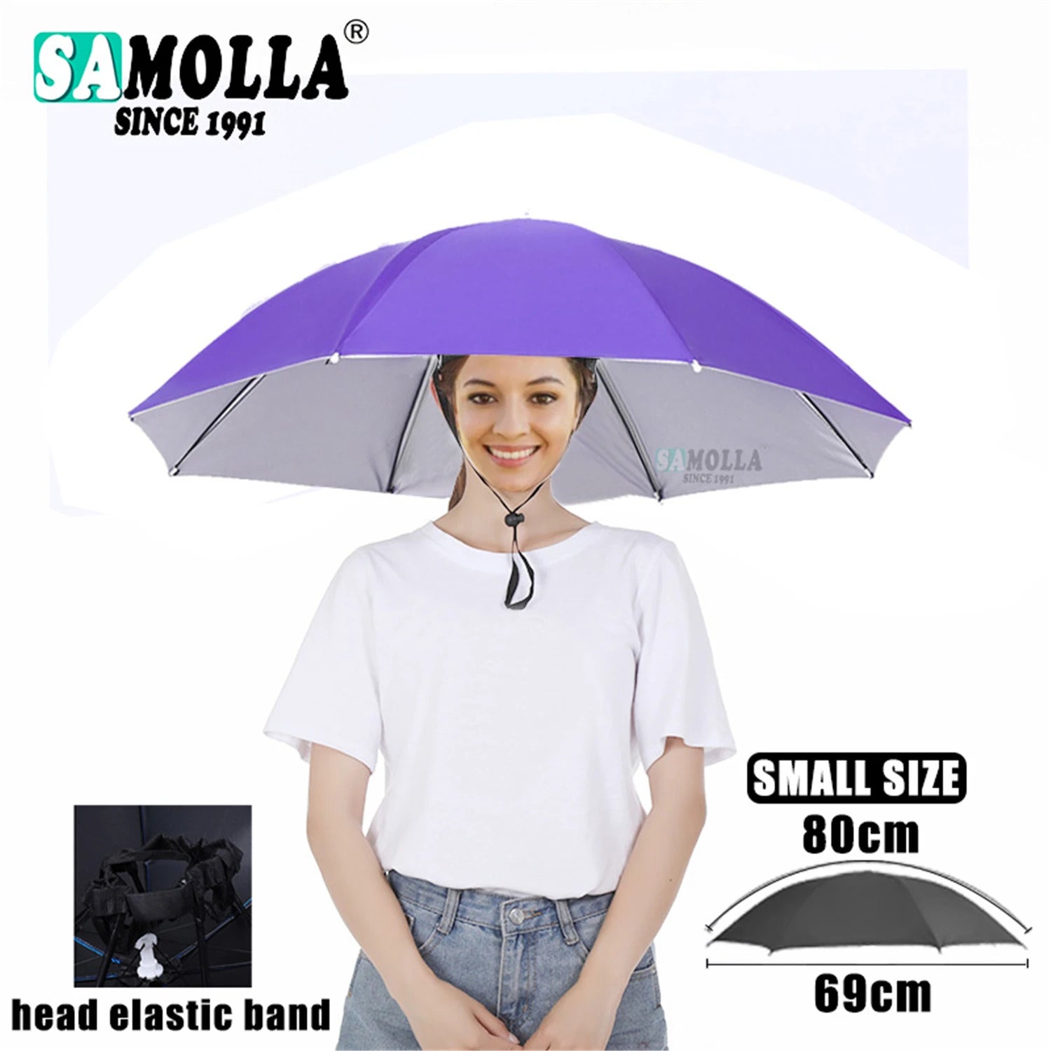 Portable Rain Umbrella Hat Army Green Foldable Outdoor Pesca Sun Shade Waterproof Camping Fishing Headwear Cap Beach Head Hats