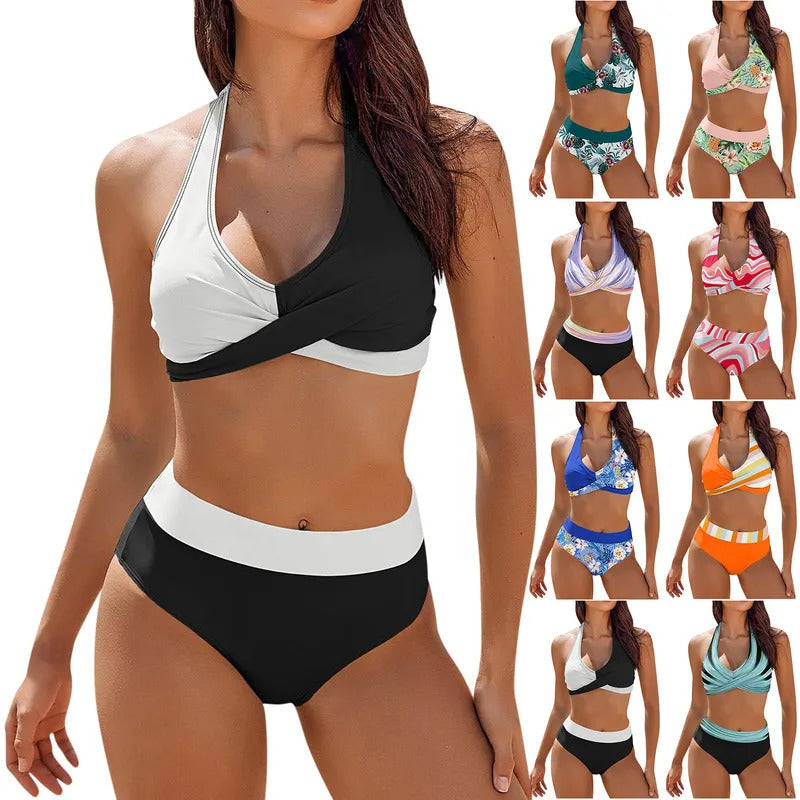 Bikini Push Up Swimwear Women Brazilain Biquinis Feminino 2024 Mujer Swimsuit Tanga Swimming Bathing Suit 2 Piece Set Mujer