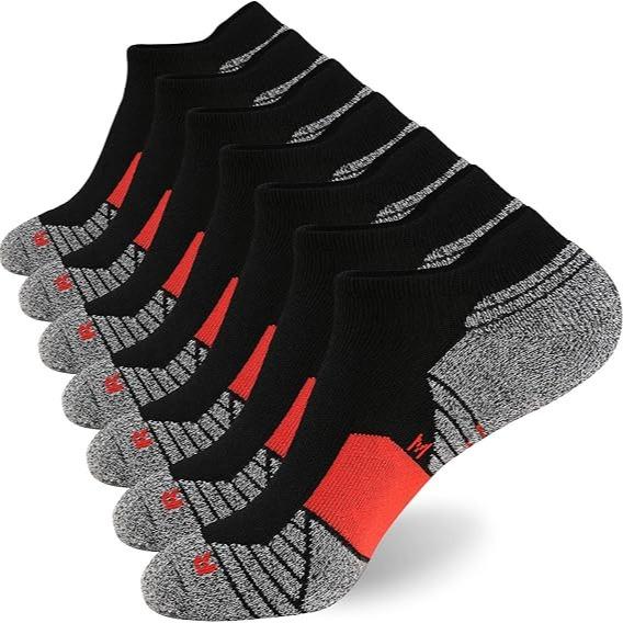 Men's Colorblock Striped Print Ankle Socks,7 Pairs ,Casual Moisture Wicking Low Cut Socks,Soft Comfy Breathable Socks for all Athletic Running