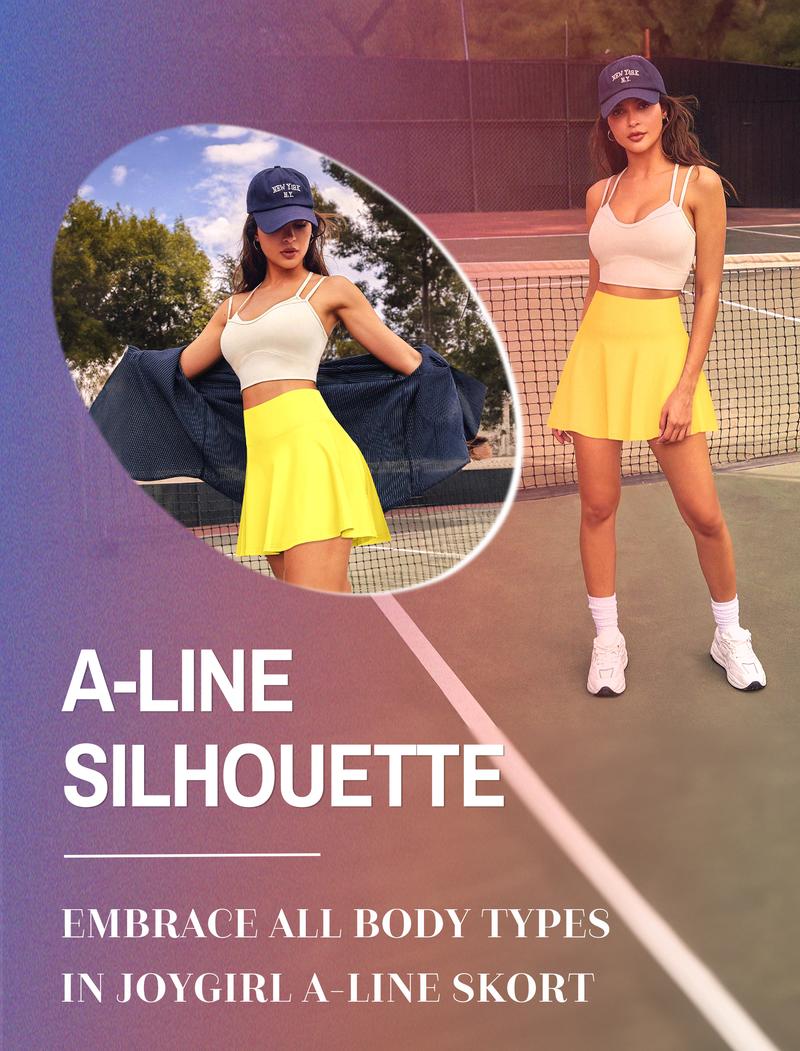 Women's Tennis Solid Pocket High Waist Athletic Skirt Pleated Golf Skorts with Pockets High Waisted Workout Running Casual Girl Skirts