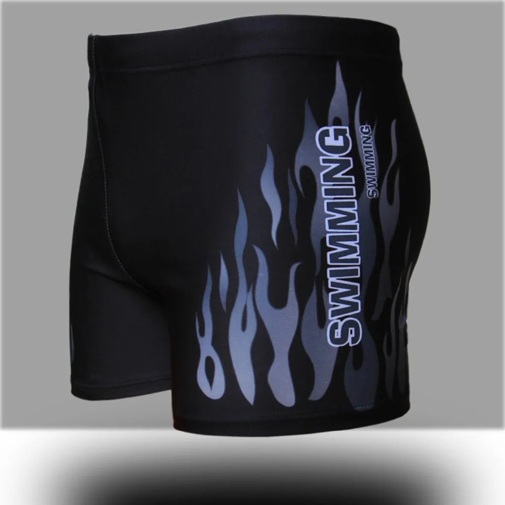 Men Swimwear Swimsuit Mens Swim Shorts Bathing Suit Swimming Pool Trunks Beach Briefs Flame Boxer Badpak maillot de bain homme