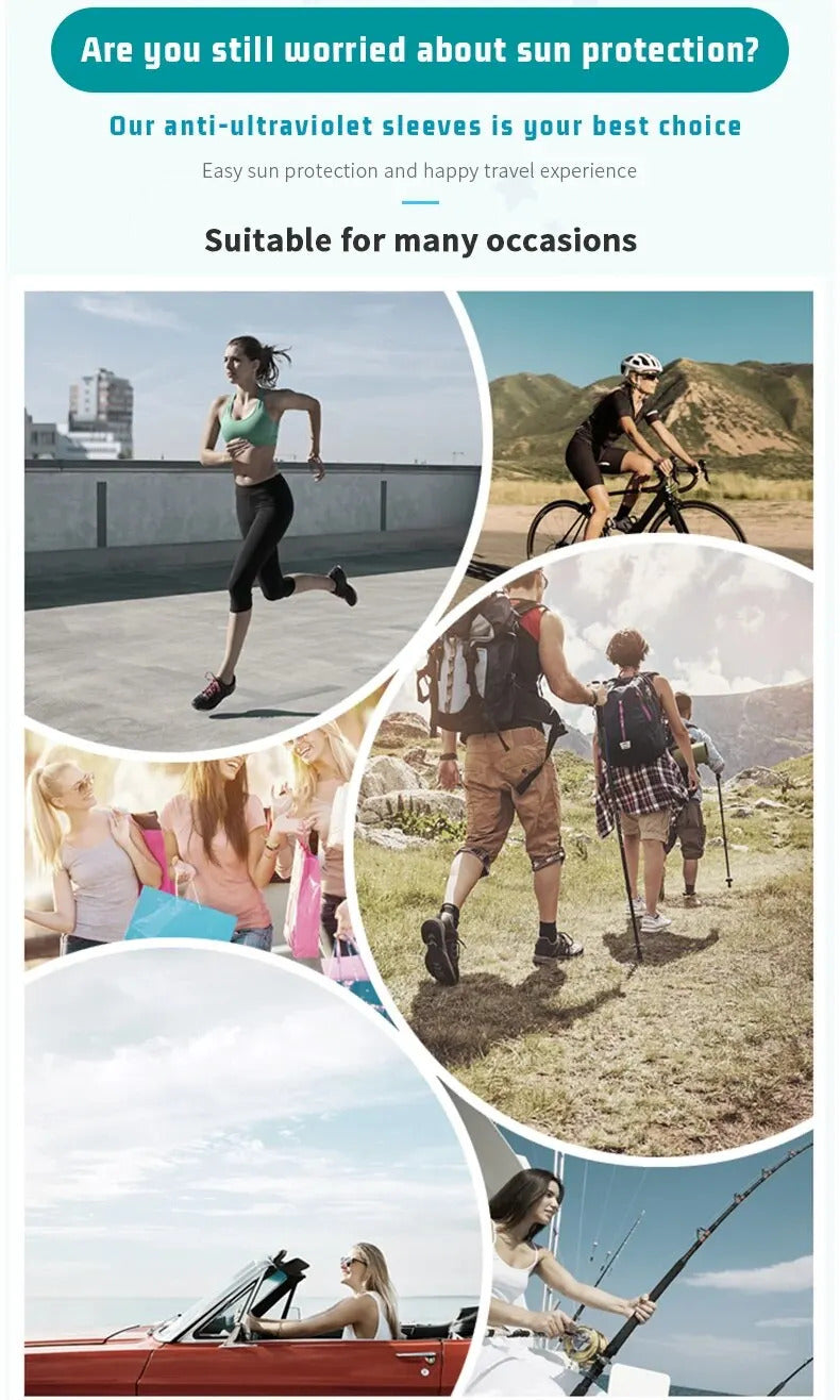 4 Pairs Cycling Arm Summer Ice Cloth Cycling Sleeves Sun Protection Unisex Breathable Running Volleyball Sleeves Outdoor