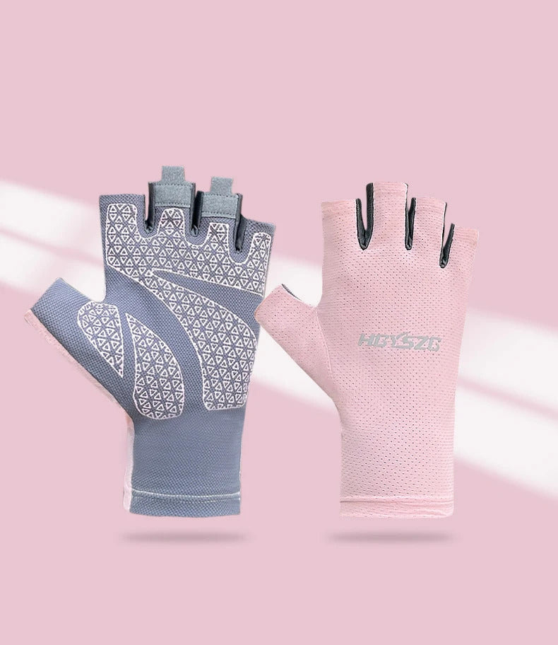 Summer Cycling Gloves Fingerless Fitness Fishing Women Men Spring Gym Breathable Non-slip Yoga Elastic Sport Bicycle Gloves