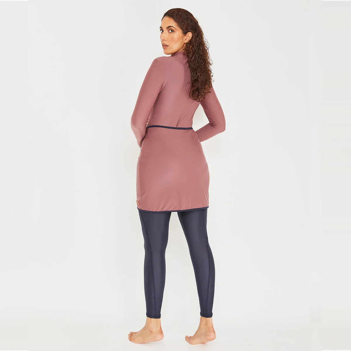 New Muslim Swimwear Women Modest Patchwork Hijab Long Sleeves Sport Swimsuit 3pcs Islamic Burkinis Wear Bathing Suit