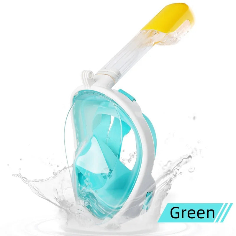 Underwater Scuba Anti Fog Full Face Diving Mask Snorkeling Respiratory Masks Safe Waterproof Swimming Equipment for Adult Kids