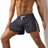 Summer Sports Shorts Men Sweatshorts Quick Dry Running Gym Beach Jogging Bottoms Men Fitness Training side Zipper Shorts Pants