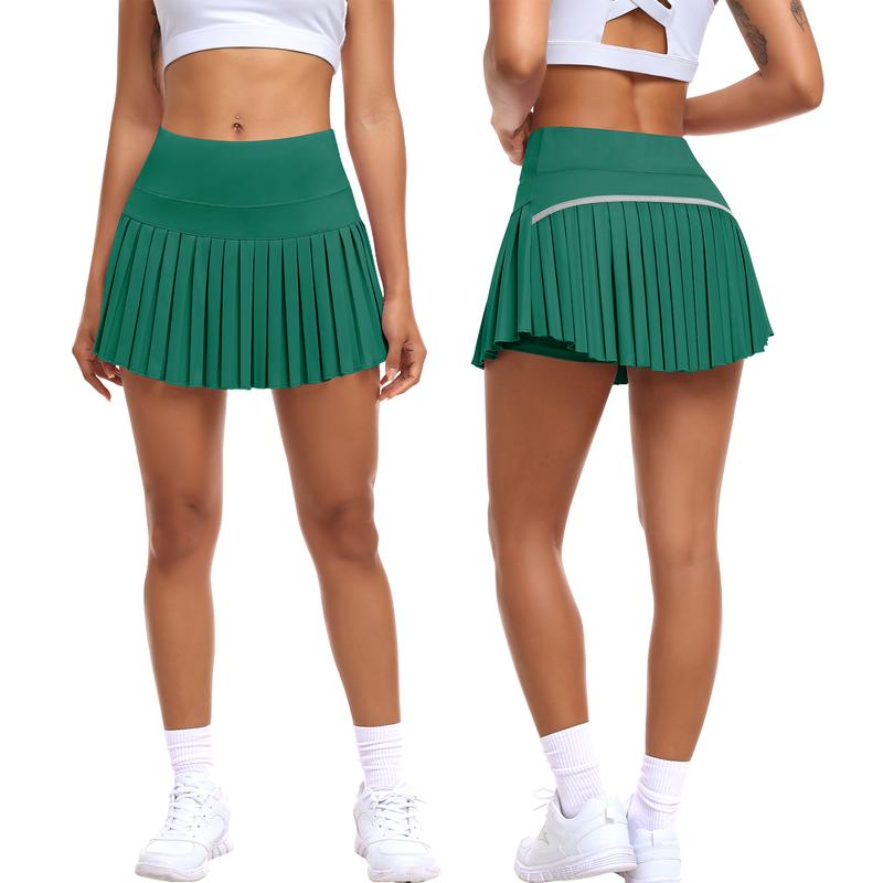 Womens Pleated Sports Skirt High Waisted Tennis Golf Skort Summer Mini Casual Girls Skirt Workout Athletic Skorts with Pockets for Ladies Summer Sportswear