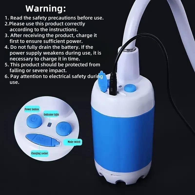 Outdoor Shower, Portable Shower for Camping, Compact Handheld Rechargeable Shower, Gentle Shower Stream,shower pump, pet Shower,outdoor car washing dealsforyoudays