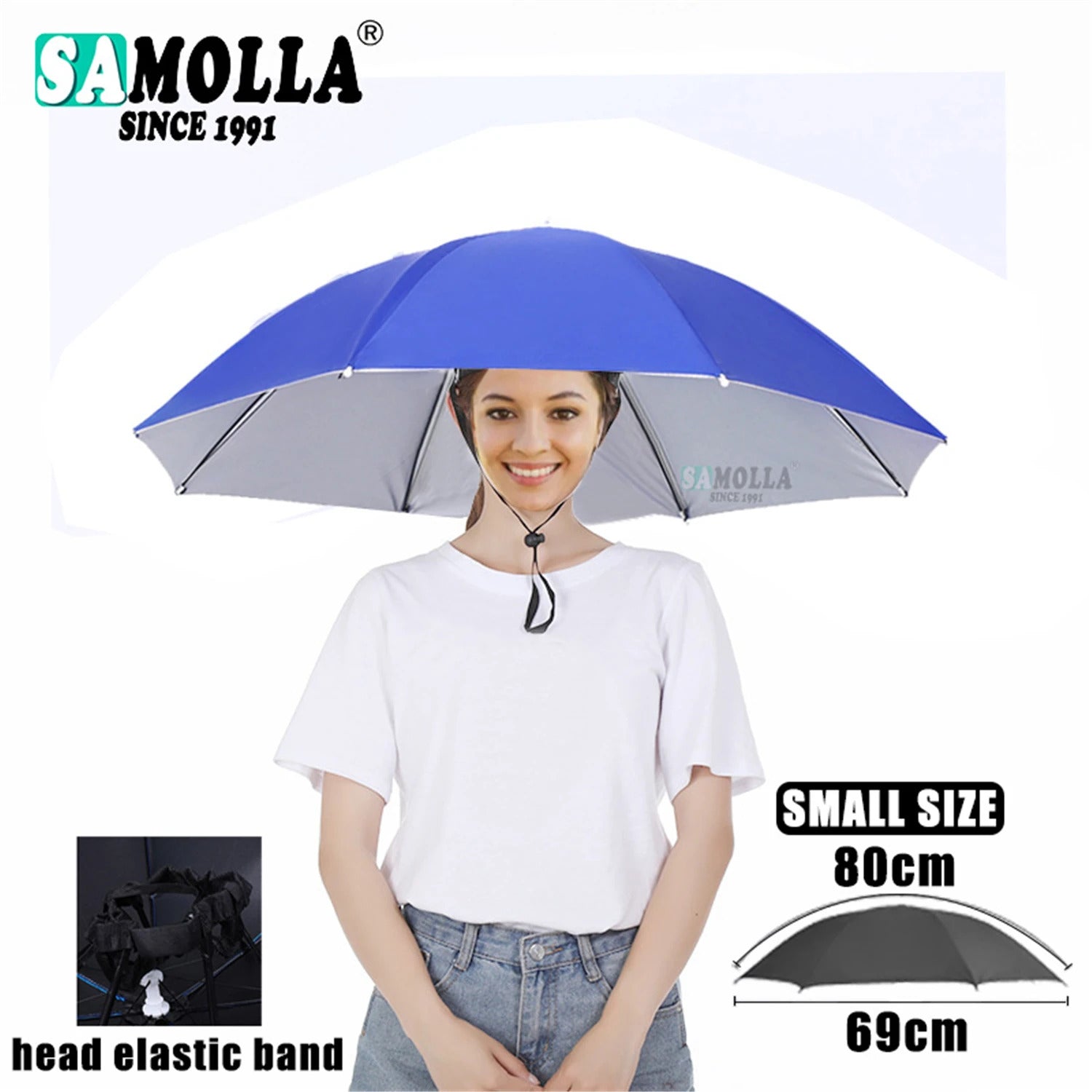 Portable Rain Umbrella Hat Army Green Foldable Outdoor Pesca Sun Shade Waterproof Camping Fishing Headwear Cap Beach Head Hats
