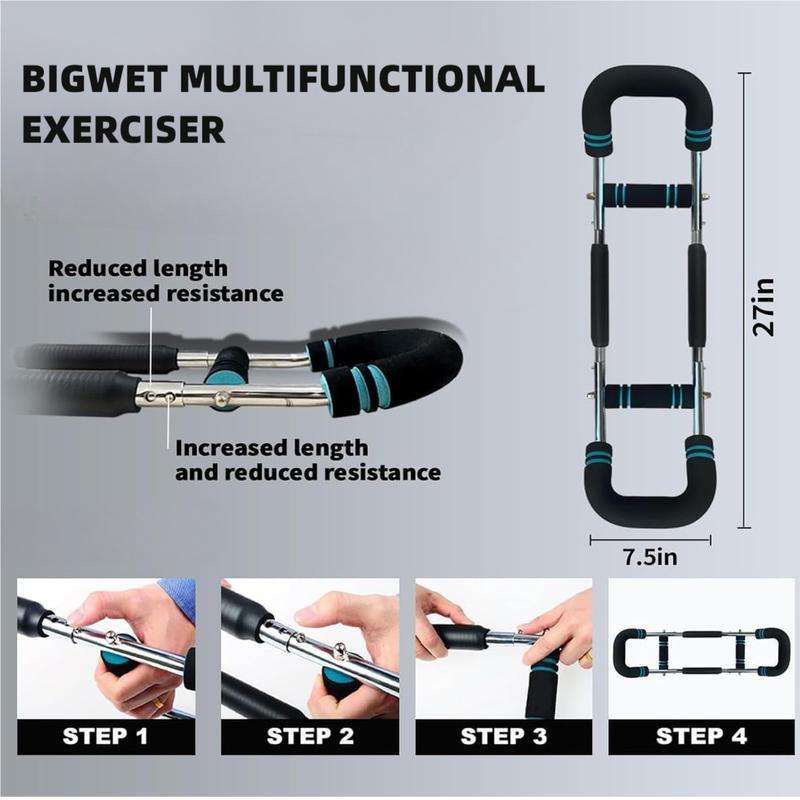 Adjustable 60-130 LBS Twister Arm Trainer for Chest Shoulder Arm & Core Workout Portable Home Gym Equipment with Customizable Resistance