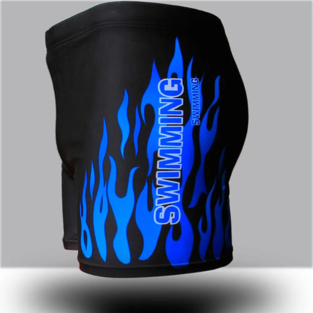 Men Swimwear Swimsuit Mens Swim Shorts Bathing Suit Swimming Pool Trunks Beach Briefs Flame Boxer Badpak maillot de bain homme