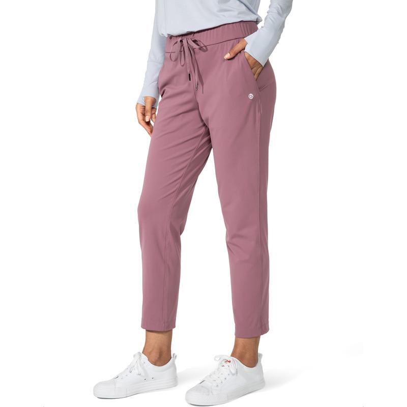 Women's Pants with Deep Pockets 7/8 Sporty Skinny Bottoms Stretch Ankle Sweatpants Solid Tracksuits