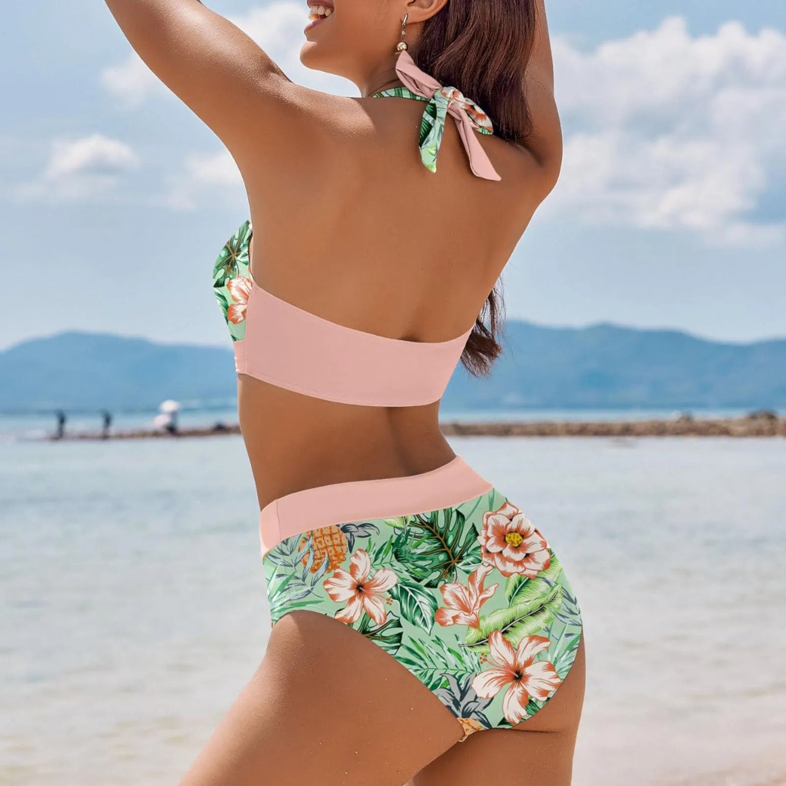 Bikini Push Up Swimwear Women Brazilain Biquinis Feminino 2024 Mujer Swimsuit Tanga Swimming Bathing Suit 2 Piece Set Mujer