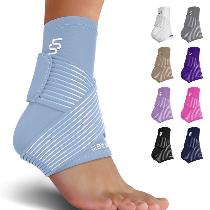 Sleeve Stars Ankle Brace for Sprain | Plantar Fasciitis Relief | Ankle Support for Women & Men | Ankle Compression Sleeve w/ Strap | Achilles Tendonitis Brace, Foot Brace Wrap