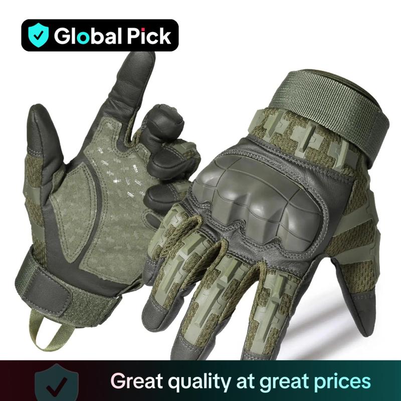 Outdoor Tactical Windproof Sports Gloves, High Sensitivity Touch Screen Pu Leather Outdoor Mountaineering Training Hunting Cycling Gloves, Men Gifts Ideas, Gift for Boyfriend Husband, Gym Accessories, Hobbies Ideas, Motorcycle Riding Gloves