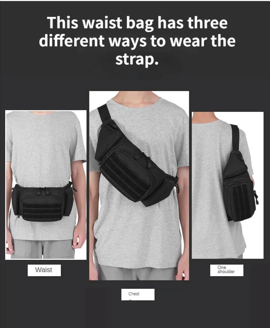Outdoor Hiking  Waist Running Sports Functional Cycling Bum Multi-functional Tool Shoulder Tactical Waist Pack