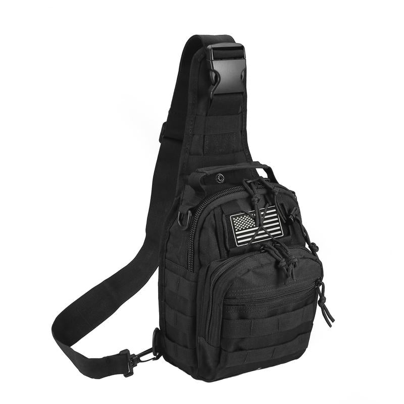 Tactical Compact EDC Shoulder Sling Bag for Men - Crossbody and Chest Pack for Travel, Camping, Trekking, Outdoor Sports - Adjustable Multifunction Durable dealsforyoudays