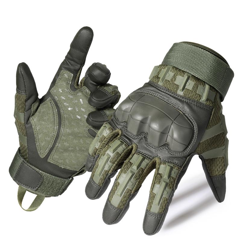 Outdoor Tactical Windproof Sports Gloves, High Sensitivity Touch Screen Pu Leather Outdoor Mountaineering Training Hunting Cycling Gloves, Men Gifts Ideas, Gift for Boyfriend Husband, Gym Accessories, Hobbies Ideas, Motorcycle Riding Gloves