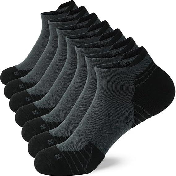 Men's Colorblock Striped Print Ankle Socks,7 Pairs ,Casual Moisture Wicking Low Cut Socks,Soft Comfy Breathable Socks for all Athletic Running