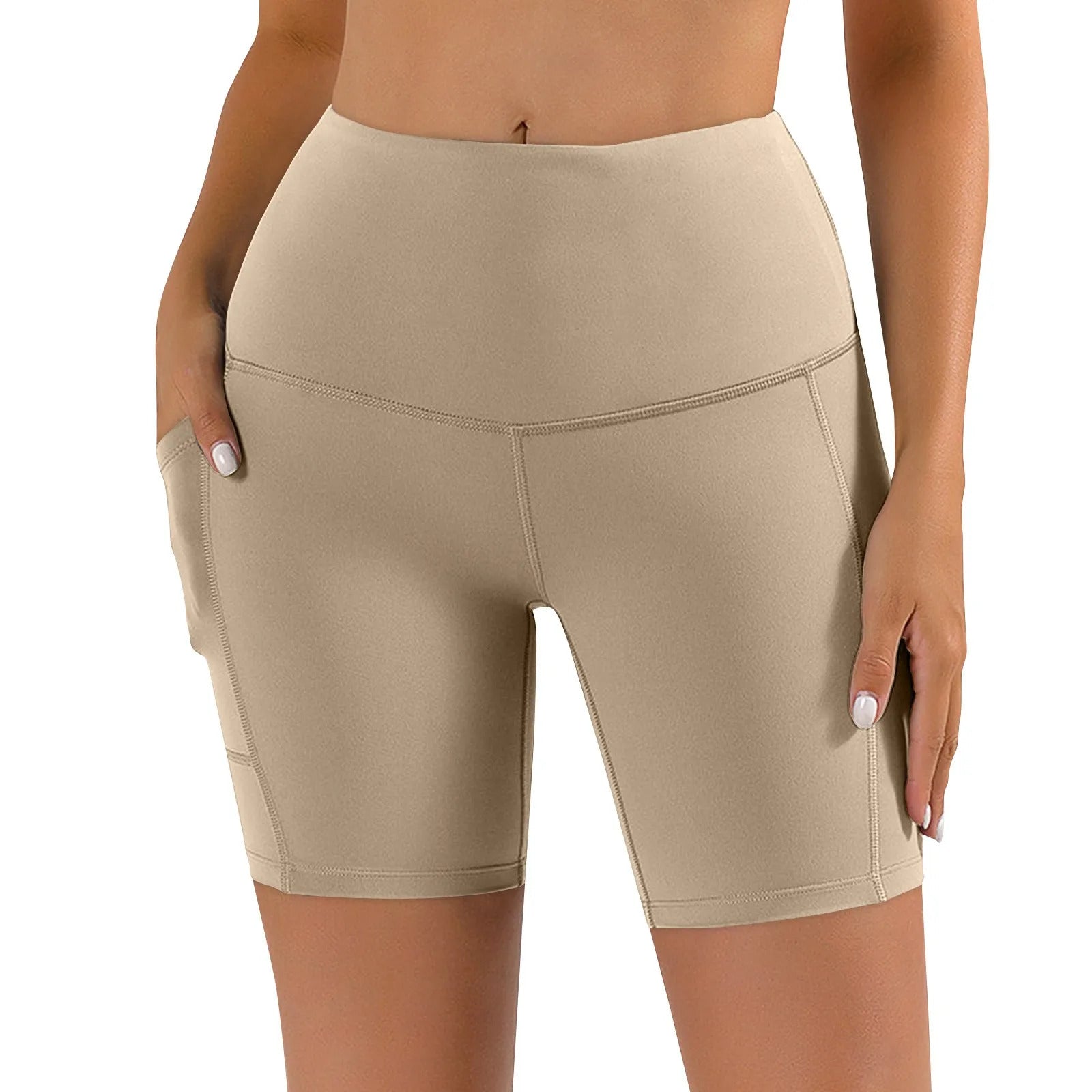 Women Sports Short Yoga Shorts High Waist Breathable Soft Fitness Tight Women Yoga Legging Shorts Cycling Athletic Gym Shorts