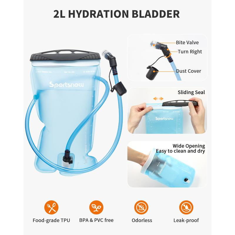 Sportsnew Running Vest for Women Men, Lightweight 10L Hydration Backpack with Waterproof Phone Pocket, 2L Water Bladder or 500ml Soft Flasks, Breathable Pack for Hiking Trail Running Cycling Marathon Outdoor