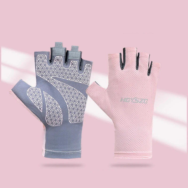 Summer Cycling Gloves Fingerless Fitness Fishing Women Men Spring Gym Breathable Non-slip Yoga Elastic Sport Bicycle Gloves