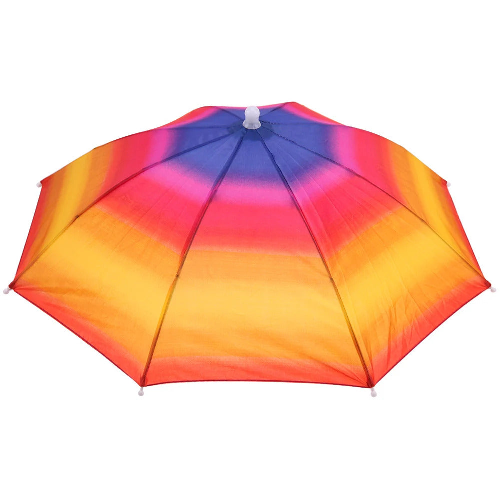 Portable Head Umbrella Hat Fishing Caps Anti-Rain Fishing Anti-Sun Umbrella Hat Adults Children Unisex Outdoor Pesca Sports Cap