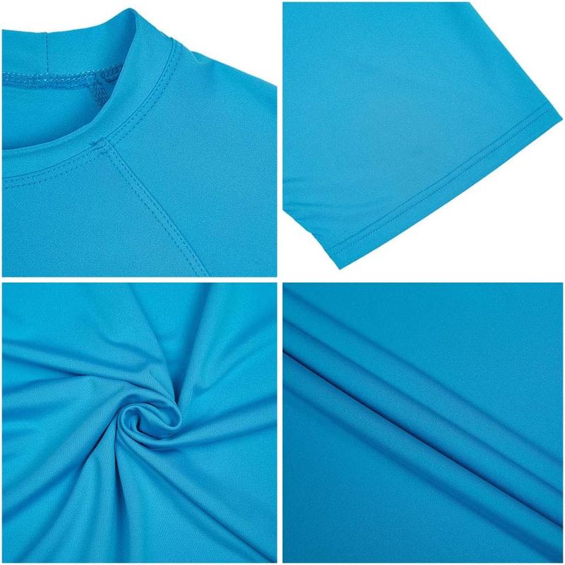 Men's UPF 50+ Rashguard Swim Tee Short Sleeve Running Shirt Swimwear Swim Hiking Workout Shirts #fathersdaygifts