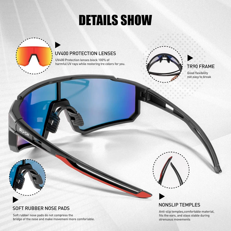 New Outdoor Cycling Sunglasses Men Road Driving Bike Glasses  Sports Mountain Climbing Women Bicycle Cycling UV400 Goggles