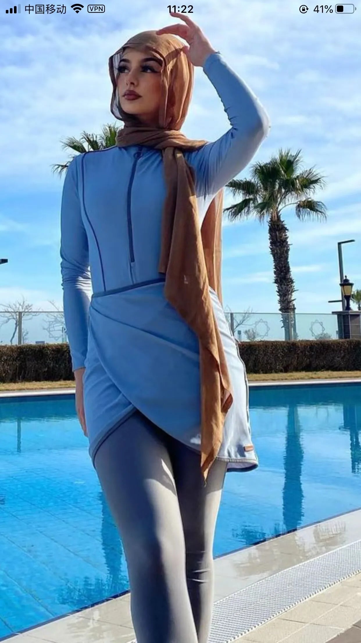 New Muslim Swimwear Women Modest Patchwork Hijab Long Sleeves Sport Swimsuit 3pcs Islamic Burkinis Wear Bathing Suit