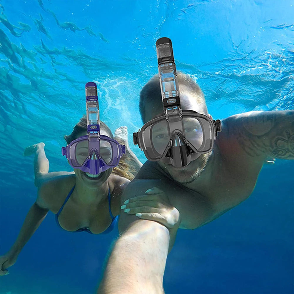 Underwater Snorkeling Half face Face Children Swimming Mask Set Scuba Diving Respirator Masks Anti Fog Safe Breathing for Adult