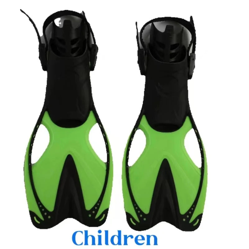 Children's Silicone flippers for men, women and children frog shoes swimming snorkeling equipment