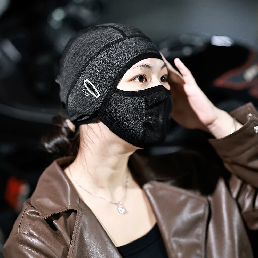 WOSAWE Sports Helmet Liner Ice Silk Hat Breathable Windproof Sports Balaclava Summer Headwear Motorcross Face Mask Cycling Cap