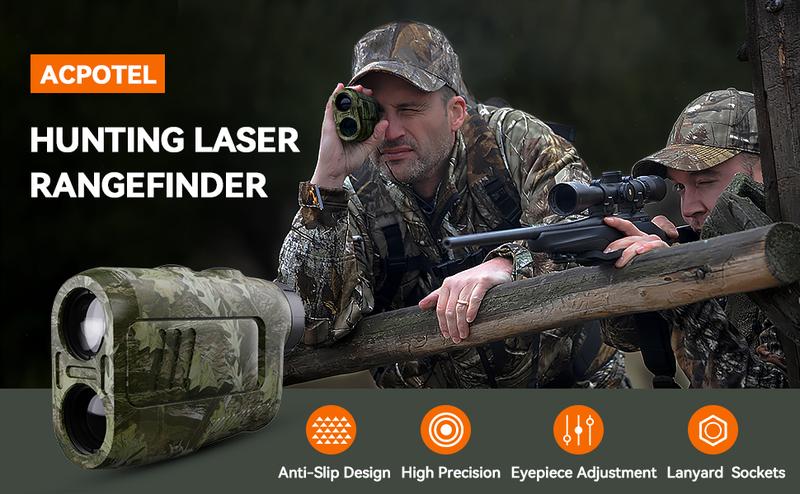 Hunting Rangefinder PF2E Precision Rangefinder, ±0.5yd Accuracy, 656Y Laser Range Finder,6X Magnification,Rain & Fog,bow Mode, Measuring speed,0.3s Instant Measurement,for Hunting & Golr rangefinder,Gift,Outdoor Surveying & Mapping