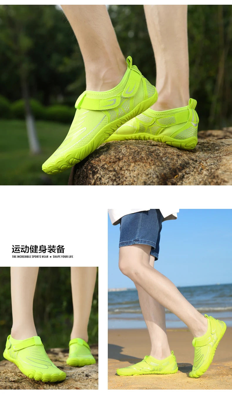 Swimming Shoes Men Beach Aqua Shoes Women Quick Dry Barefoot Upstream Surfing Slippers Hiking Water Shoes Wading Unisex Sneakers