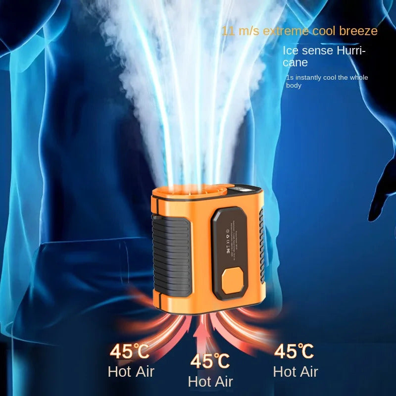 New waist-mounted fan cooling high-temperature outdoor work room welding site portable waist-mounted fan