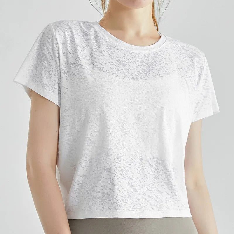 Woman Sports Shirt Short Sleeve Yoga Top Mesh T-Shirts Women Fitness Shirt Sportswear Breathable Workout top Loose Gym Clothes