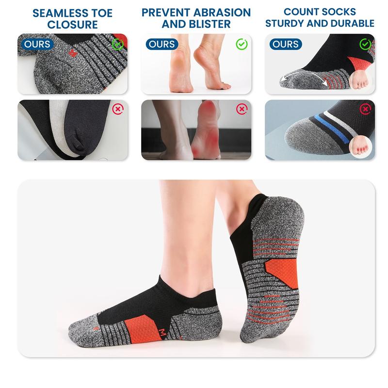 Men's Colorblock Striped Print Ankle Socks,7 Pairs ,Casual Moisture Wicking Low Cut Socks,Soft Comfy Breathable Socks for all Athletic Running