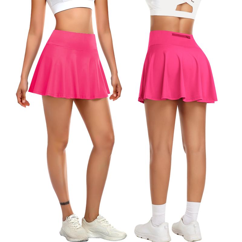 Women's Tennis Solid Pocket High Waist Athletic Skirt Pleated Golf Skorts with Pockets High Waisted Workout Running Casual Girl Skirts