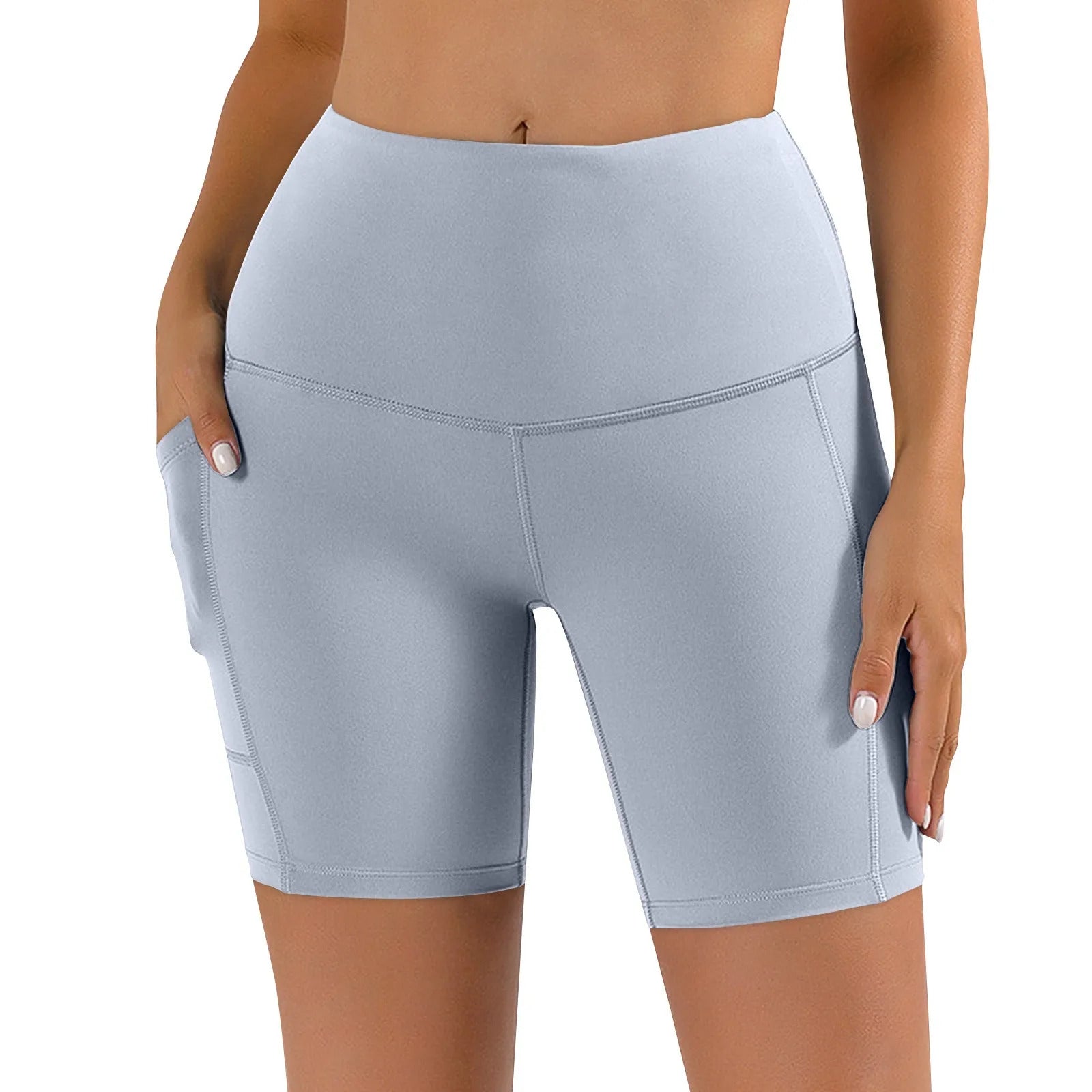 Women Sports Short Yoga Shorts High Waist Breathable Soft Fitness Tight Women Yoga Legging Shorts Cycling Athletic Gym Shorts