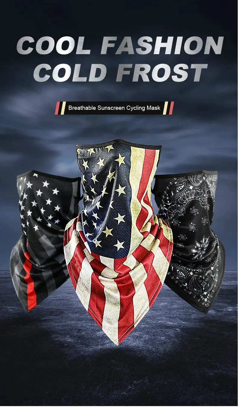 Cycling Mask Sun Protection Cycling Scarf Ice Silk Outdoor Masks for Men Sports Bicycle Mask Cool Face Cover Ciclismo