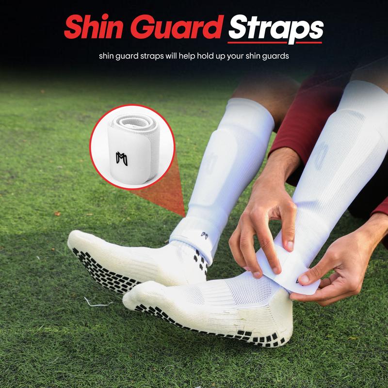 Elite Soccer Bundle - Grip Sock, Shin Guards, Pre-Cut Sock Sleeves, and Shin Guard Straps Bundle – Essential Equipment for Futbol Players