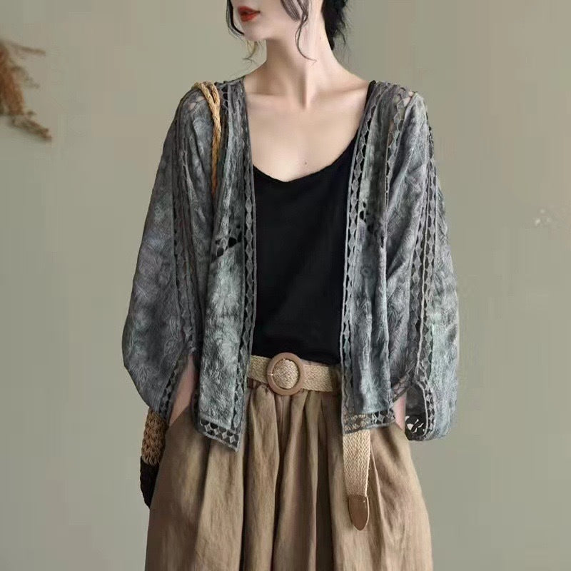 Women's Plain Cover Up Top, Casual Open Front Cover Up Top for Beach Vacation Holiday, Ladies Clothes for All Seasons, Beach Outdoor Wear