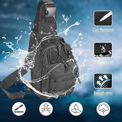 Tactical Compact EDC Shoulder Sling Bag for Men - Crossbody and Chest Pack for Travel, Camping, Trekking, Outdoor Sports - Adjustable Multifunction Durable dealsforyoudays